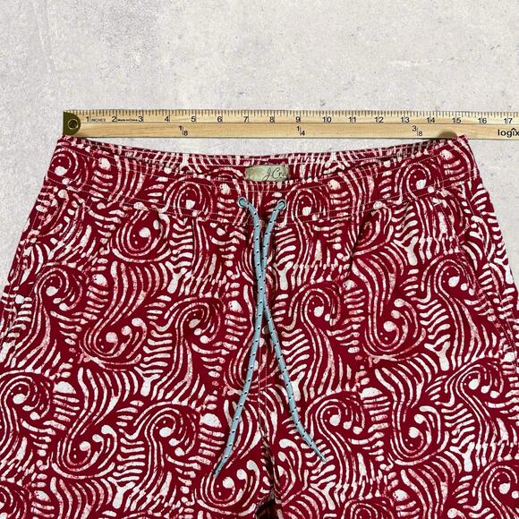 J Crew Stretch Swim Trunk in Red White Print Men’s Medium - NEW - Picture 4 of 8